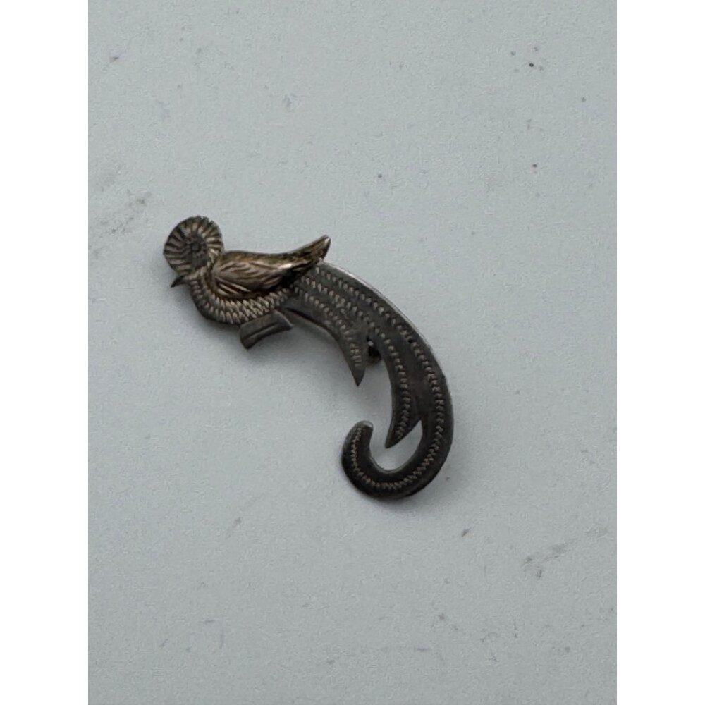 Vintage Sterling Silver Bird Brooch Pin Intricate Design 925 1 1/4" 1.25g - Picture 10 of 12